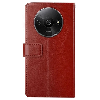 HT01 For Xiaomi Redmi A3 Wallet Phone Case Imprinted PU Leather Phone Cover with Strap