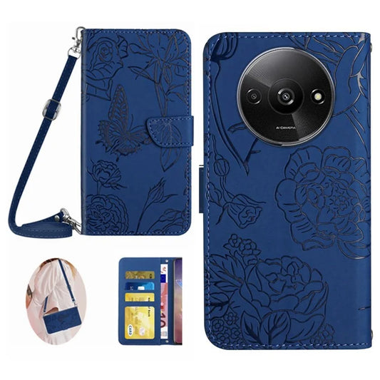 HT03 For Xiaomi Redmi A3 Shockproof Case Imprinted Leather Phone Cover