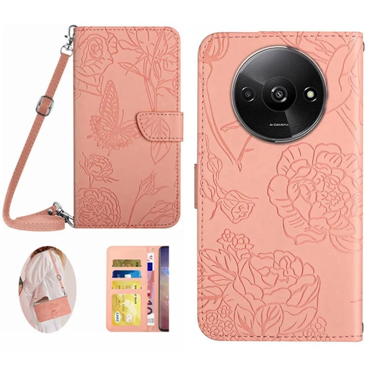 HT03 For Xiaomi Redmi A3 Shockproof Case Imprinted Leather Phone Cover
