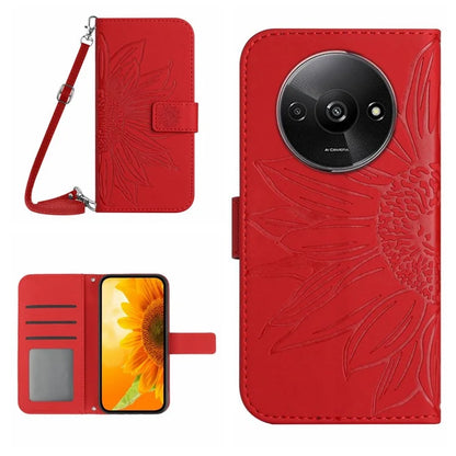 HT04 For Xiaomi Redmi A3 Leather Case Crossbody Wallet Phone Cover