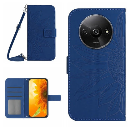 HT04 For Xiaomi Redmi A3 Leather Case Crossbody Wallet Phone Cover