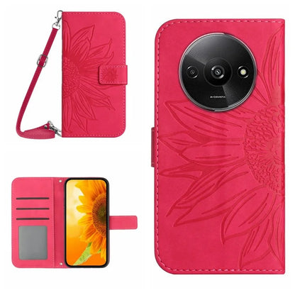 HT04 For Xiaomi Redmi A3 Leather Case Crossbody Wallet Phone Cover