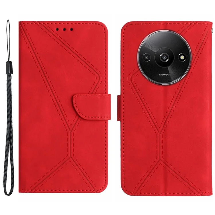 HT05 For Xiaomi Redmi A3 Wallet Phone Case PU Leather Folio Flip Cover