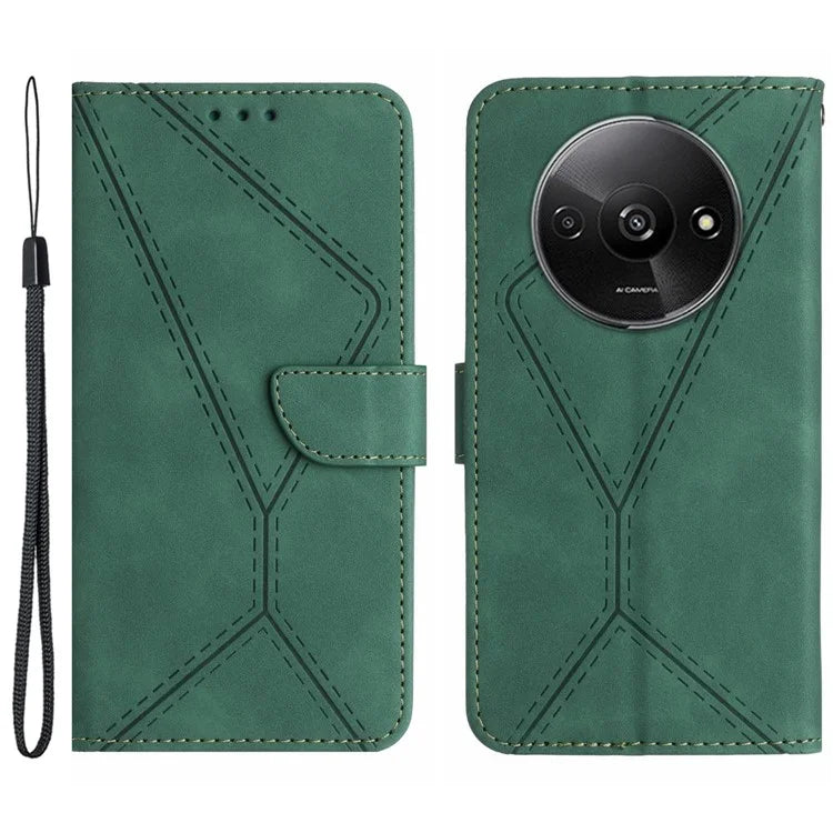HT05 For Xiaomi Redmi A3 Wallet Phone Case PU Leather Folio Flip Cover