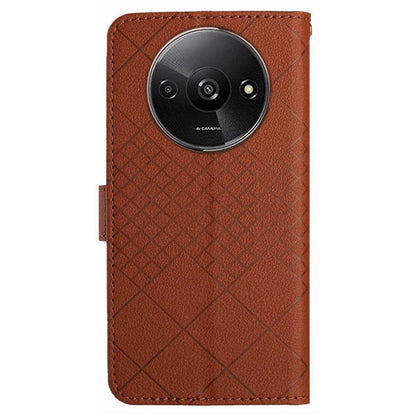 HT06 For Xiaomi Redmi A3 Case Rhombus Pattern PU Leather Folio Phone Cover