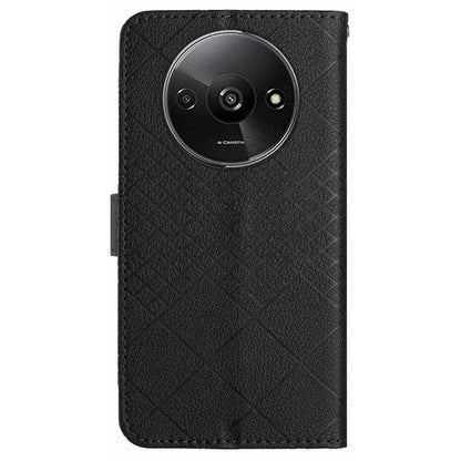 HT06 For Xiaomi Redmi A3 Case Rhombus Pattern PU Leather Folio Phone Cover