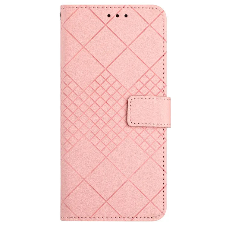 HT06 For Xiaomi Redmi A3 Case Rhombus Pattern PU Leather Folio Phone Cover