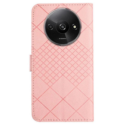 HT06 For Xiaomi Redmi A3 Case Rhombus Pattern PU Leather Folio Phone Cover