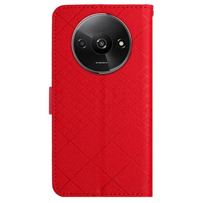 HT06 For Xiaomi Redmi A3 Case Rhombus Pattern PU Leather Folio Phone Cover