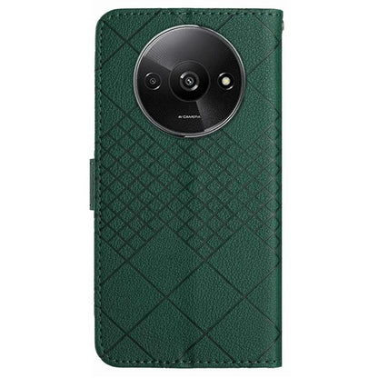 HT06 For Xiaomi Redmi A3 Case Rhombus Pattern PU Leather Folio Phone Cover