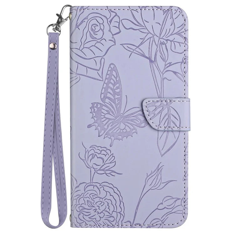 HT03 For Xiaomi Redmi A3 Case Butterfly Flower Leather Flip Phone Cover with Hand Strap