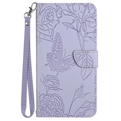 HT03 For Xiaomi Redmi A3 Case Butterfly Flower Leather Flip Phone Cover with Hand Strap