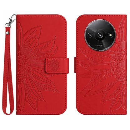 HT04 For Xiaomi Redmi A3 Wallet Case Sunflower Handbag Flip Leather Phone Cover