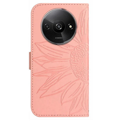 HT04 For Xiaomi Redmi A3 Wallet Case Sunflower Handbag Flip Leather Phone Cover
