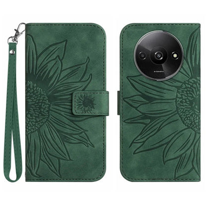 HT04 For Xiaomi Redmi A3 Wallet Case Sunflower Handbag Flip Leather Phone Cover