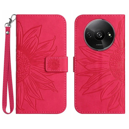 HT04 For Xiaomi Redmi A3 Wallet Case Sunflower Handbag Flip Leather Phone Cover