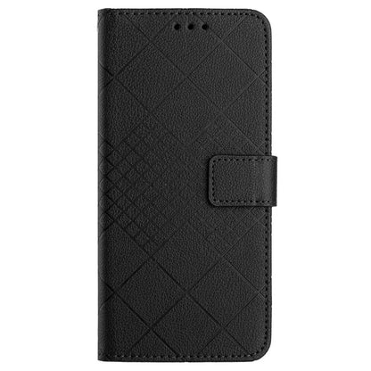 HT06 For Xiaomi 14 Ultra Magnetic Phone Case PU Leather Imprinting Rhombus Pattern Cover