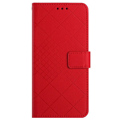 HT06 For Xiaomi 14 Ultra Magnetic Phone Case PU Leather Imprinting Rhombus Pattern Cover