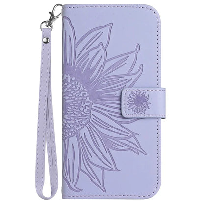 HT04 For Xiaomi 14 Ultra Case Sunflower Pattern Skin-touch Leather Phone Wallet Cover