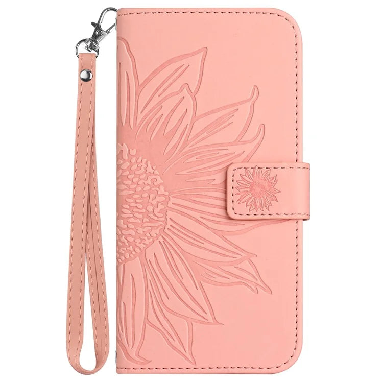 HT04 For Xiaomi 14 Ultra Case Sunflower Pattern Skin-touch Leather Phone Wallet Cover