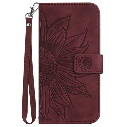 HT04 For Xiaomi 14 Ultra Case Sunflower Pattern Skin-touch Leather Phone Wallet Cover