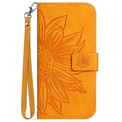 HT04 For Xiaomi 14 Ultra Case Sunflower Pattern Skin-touch Leather Phone Wallet Cover