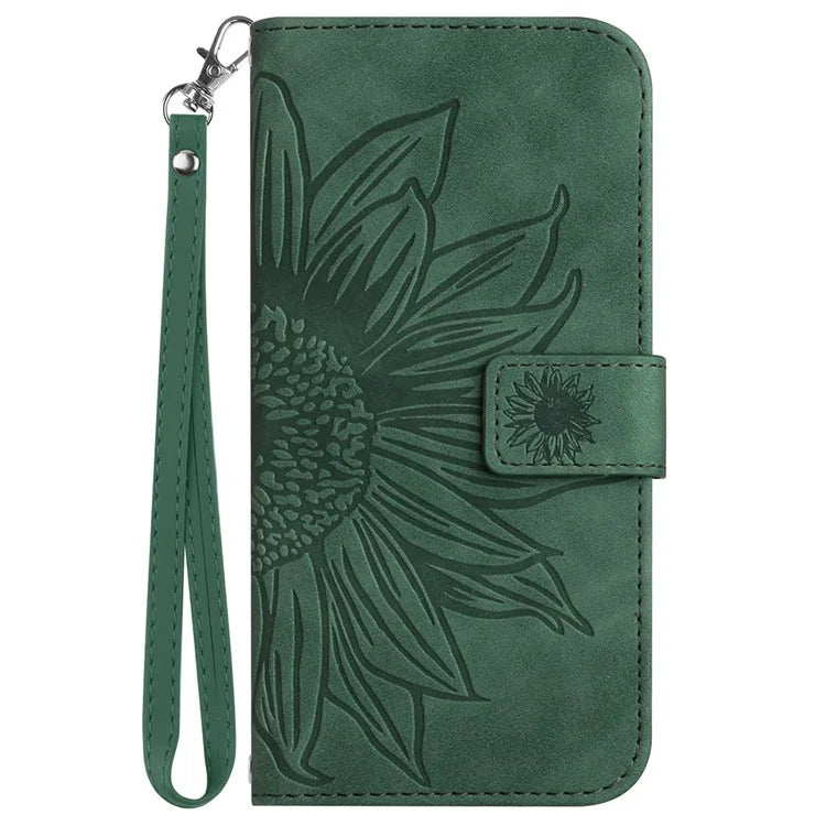 HT04 For Xiaomi 14 Ultra Case Sunflower Pattern Skin-touch Leather Phone Wallet Cover