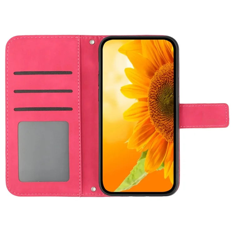 HT04 For Xiaomi 14 Ultra Case Sunflower Pattern Skin-touch Leather Phone Wallet Cover