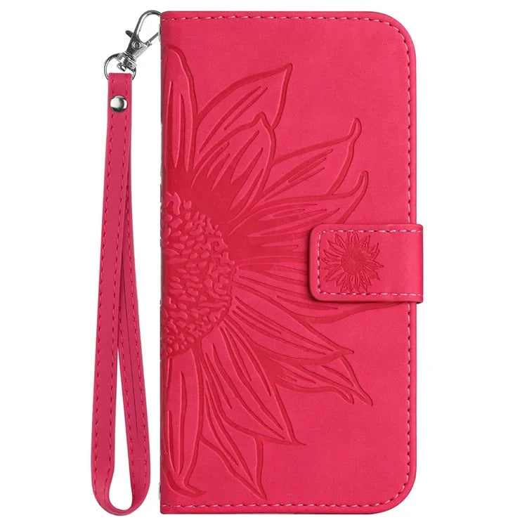 HT04 For Xiaomi 14 Ultra Case Sunflower Pattern Skin-touch Leather Phone Wallet Cover