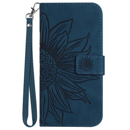 HT04 For Xiaomi 14 Ultra Case Sunflower Pattern Skin-touch Leather Phone Wallet Cover