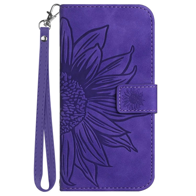 HT04 For Xiaomi 14 Ultra Case Sunflower Pattern Skin-touch Leather Phone Wallet Cover