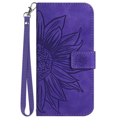 HT04 For Xiaomi 14 Ultra Case Sunflower Pattern Skin-touch Leather Phone Wallet Cover