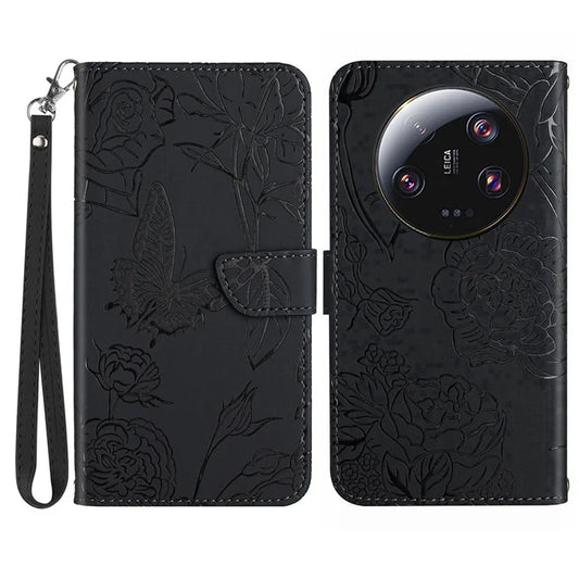HT03 For Xiaomi 14 Ultra Leather Case Skin-touch Flip Stand Cell Phone Cover