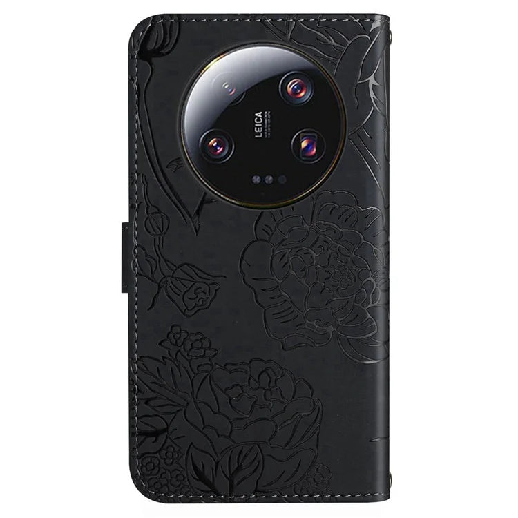 HT03 For Xiaomi 14 Ultra Leather Case Skin-touch Flip Stand Cell Phone Cover