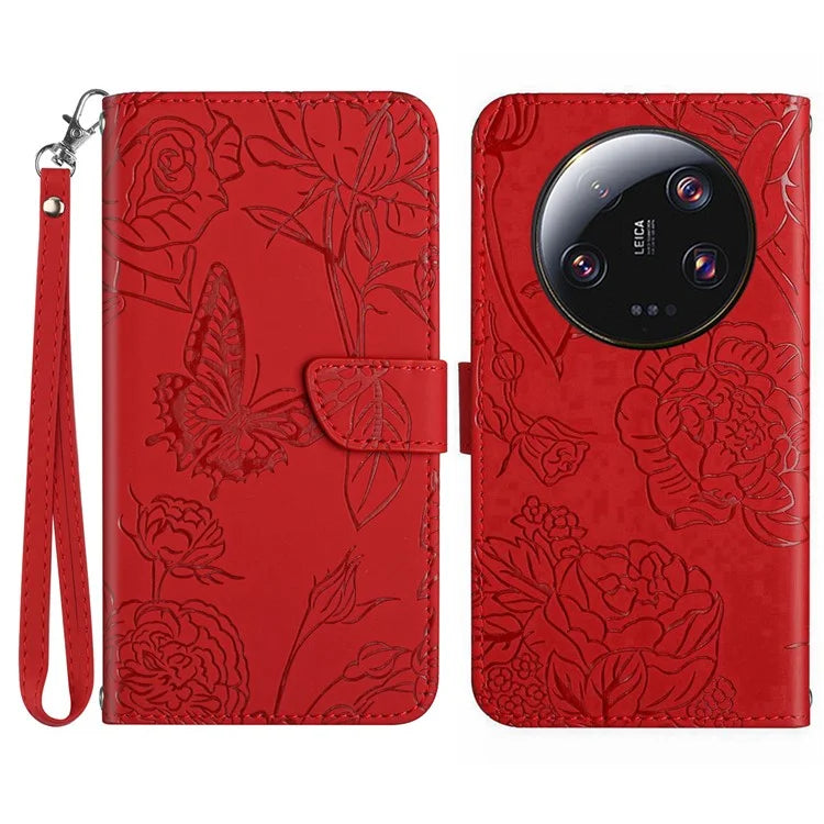 HT03 For Xiaomi 14 Ultra Leather Case Skin-touch Flip Stand Cell Phone Cover