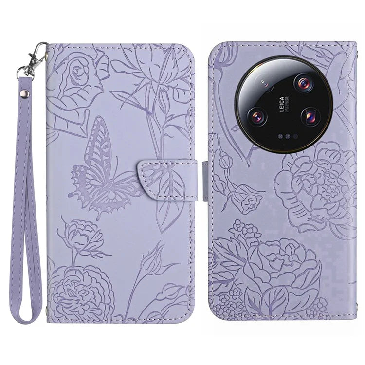 HT03 For Xiaomi 14 Ultra Leather Case Skin-touch Flip Stand Cell Phone Cover