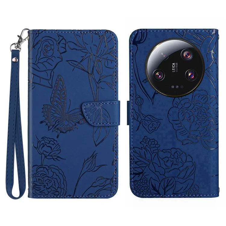HT03 For Xiaomi 14 Ultra Leather Case Skin-touch Flip Stand Cell Phone Cover