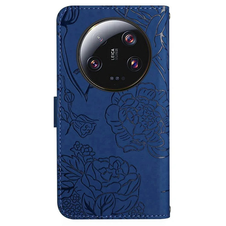 HT03 For Xiaomi 14 Ultra Leather Case Skin-touch Flip Stand Cell Phone Cover