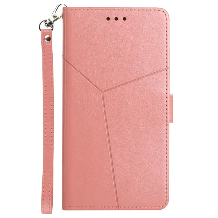 HT01 For Xiaomi 14 Ultra Case Y-shaped Lines Flip Leather Phone Cover with Strap