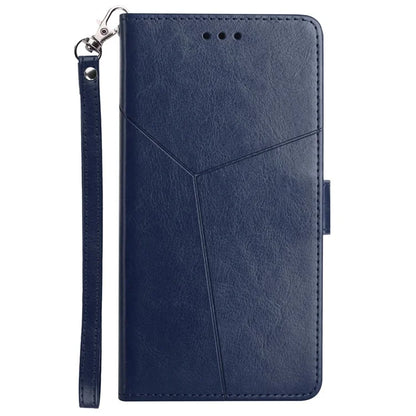 HT01 For Xiaomi 14 Ultra Case Y-shaped Lines Flip Leather Phone Cover with Strap