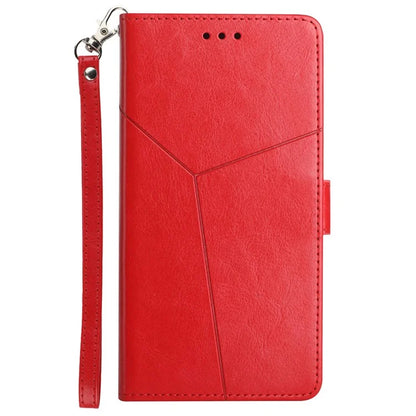 HT01 For Xiaomi 14 Ultra Case Y-shaped Lines Flip Leather Phone Cover with Strap