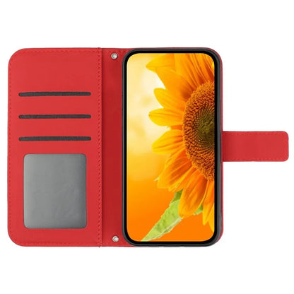 HT04 For Xiaomi 14 Ultra Case Sunflower Flip Leather Phone Cover with Shoulder Strap