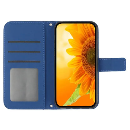 HT04 For Xiaomi 14 Ultra Case Sunflower Flip Leather Phone Cover with Shoulder Strap
