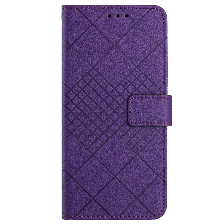 HT06 For Google Pixel 9 Pro Case PU Leather Rhombus Pattern Wallet Phone Cover