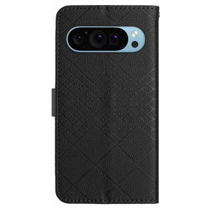 HT06 For Google Pixel 9 Pro Case PU Leather Rhombus Pattern Wallet Phone Cover