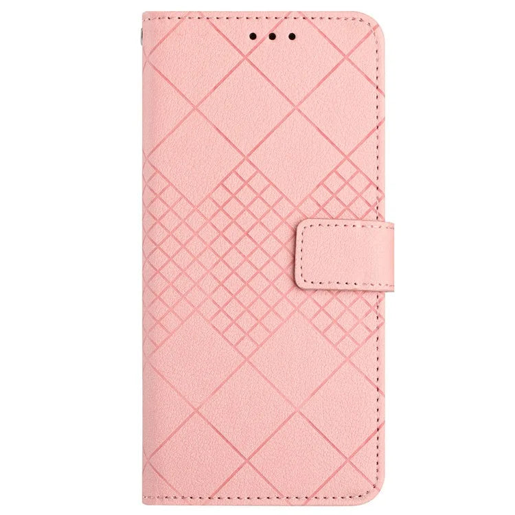 HT06 For Google Pixel 9 Pro Case PU Leather Rhombus Pattern Wallet Phone Cover