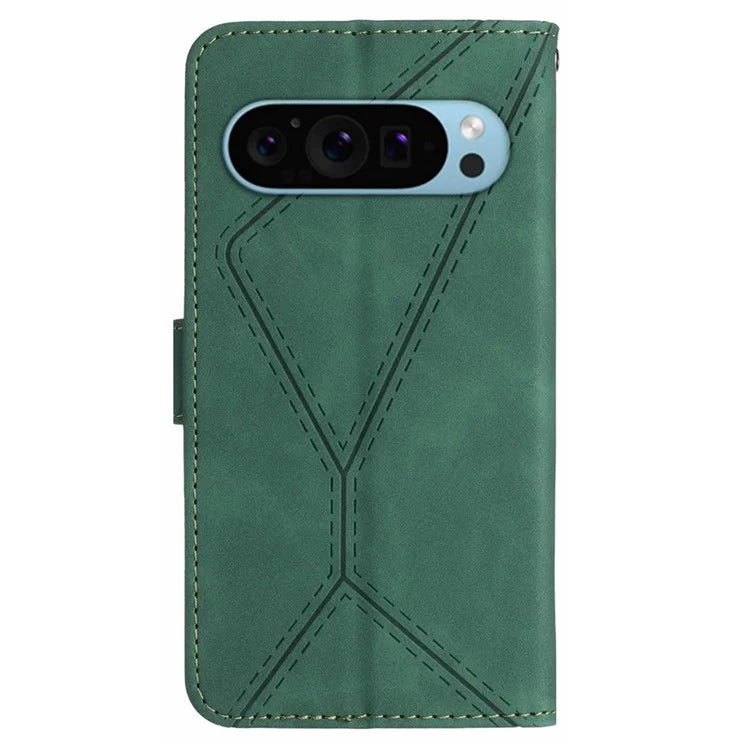 HT05 For Google Pixel 9 Pro Wallet Case PU Leather Stand Flip Phone Cover