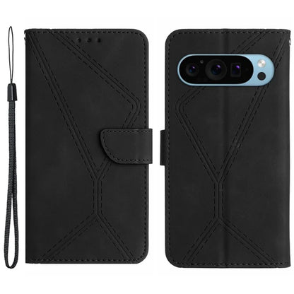 HT05 For Google Pixel 9 Pro Wallet Case PU Leather Stand Flip Phone Cover