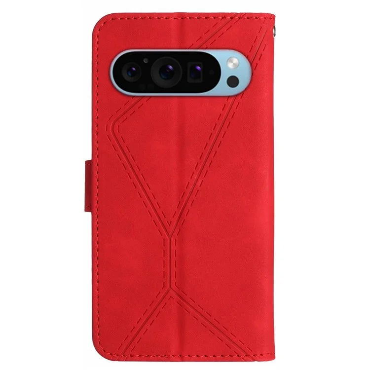 HT05 For Google Pixel 9 Pro Wallet Case PU Leather Stand Flip Phone Cover