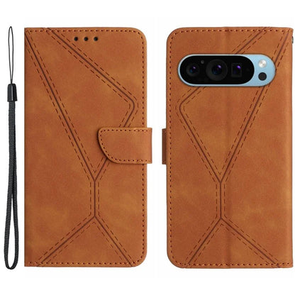 HT05 For Google Pixel 9 Pro Wallet Case PU Leather Stand Flip Phone Cover